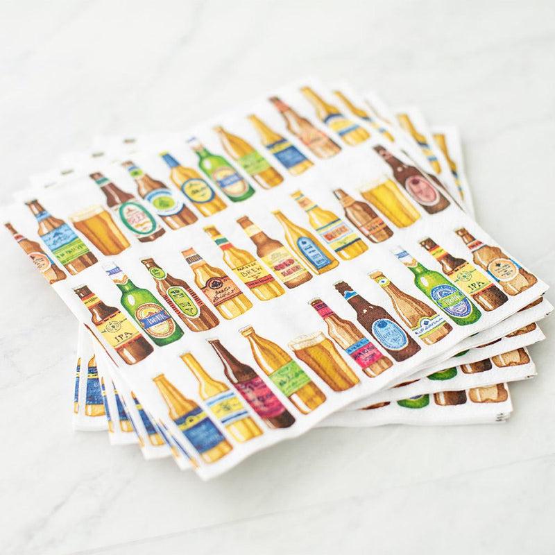 Caspari 99 Bottles Paper Cocktail Napkins - 20 Per Package
