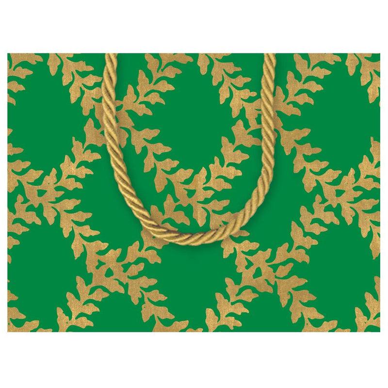 Caspari Acanthus Trellis Small Gift Bag In Green - 1 Each