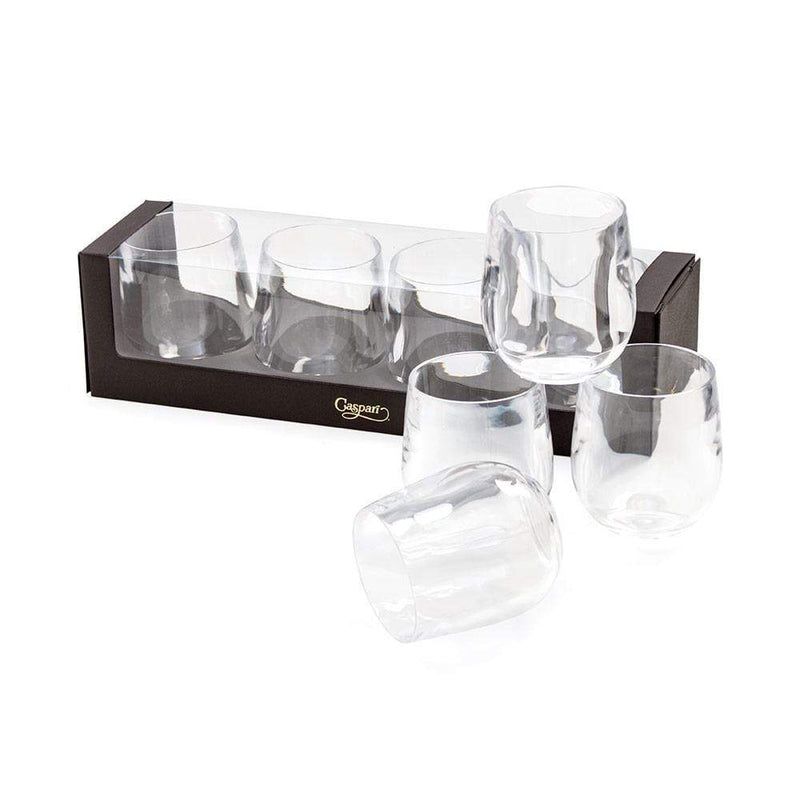 caspari Acrylic 12oz Tumbler Gift Set in Crystal Clear - Set of 4