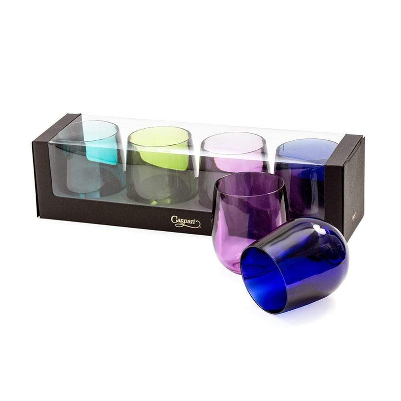 caspari Acrylic 12oz Tumbler Gift Set in Jewel Tones - Set of 4