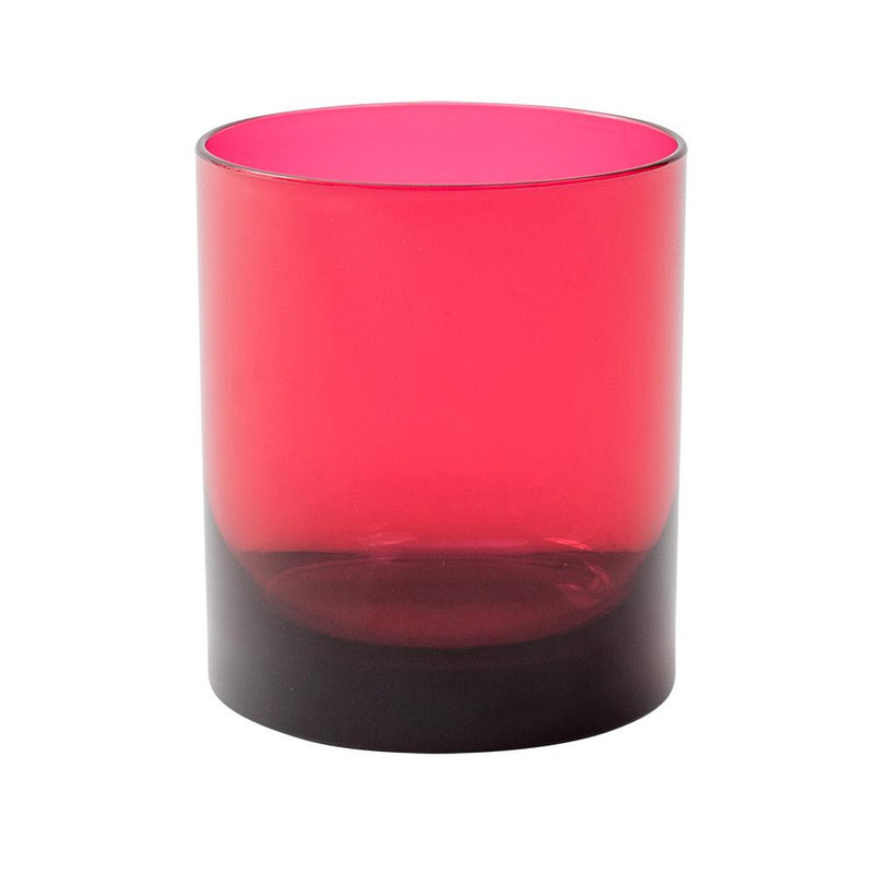 caspari Acrylic 14oz On the Rocks Highball Glass in Cranberry - 6 Each