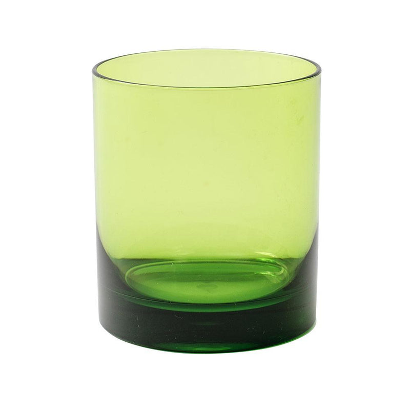 caspari Acrylic 14oz On the Rocks Highball Glass in Green - 6 Each