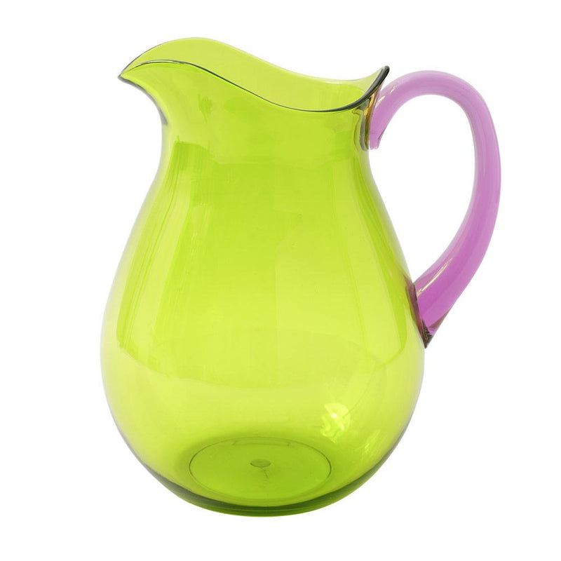 Caspari Acrylic Pitcher In Green With Amethyst Handle - 1 Each