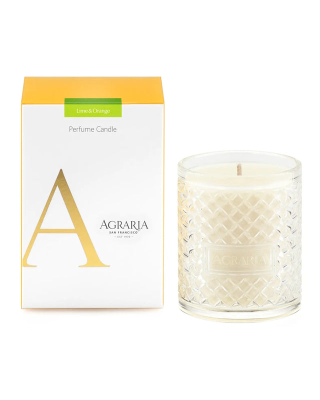 caspari Agraria Large Crystal Candle in Lime & Orange - 1 Each