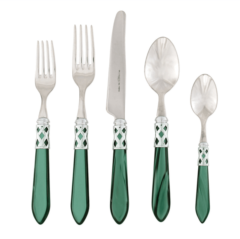 caspari Aladdin Brilliant Green Five-Piece Place Setting