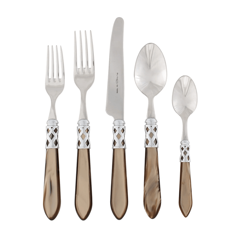 caspari Aladdin Brilliant Taupe Five-Piece Place setting