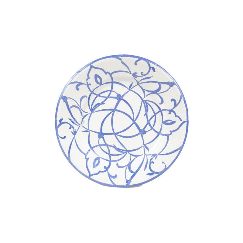 Caspari Algarve Ceramic Blue Salad & Dessert Plates - 8 Per Package