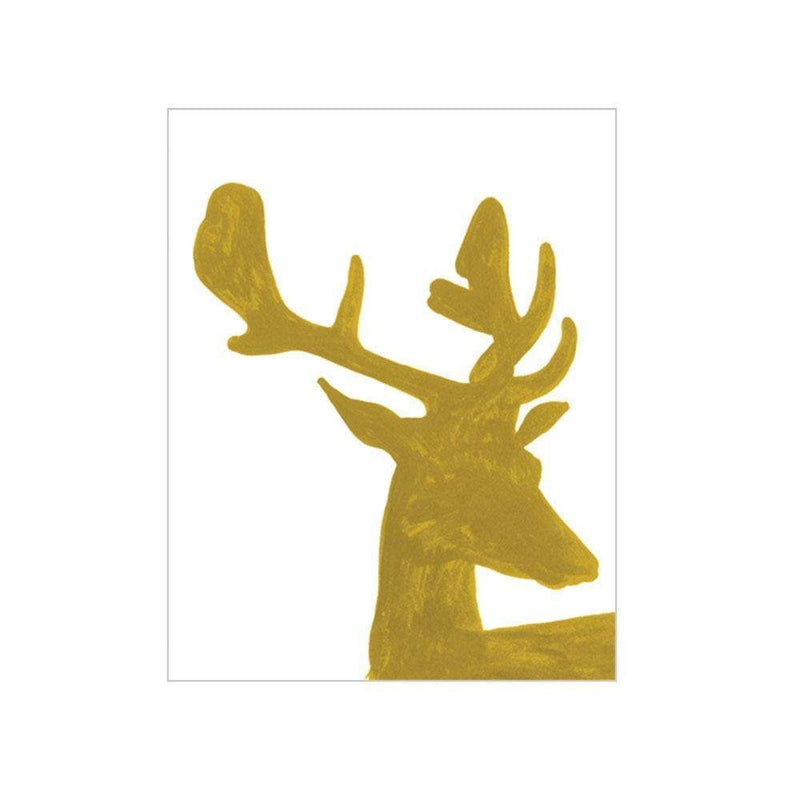 Caspari Alpine Stag Gift Enclosure Cards - 4 Mini Cards & 4 Envelopes