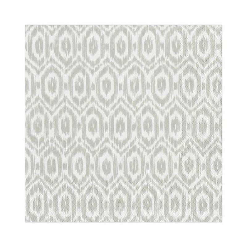 caspari Amala Ikat Paper Luncheon Napkins in Grey - 20 Per Package