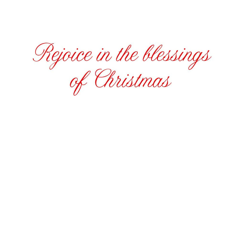 Caspari Angel In Red Dress With Trumpet C-Sized Christmas Cards Pack In Cello - 5 Cards & 5 Envelopes
