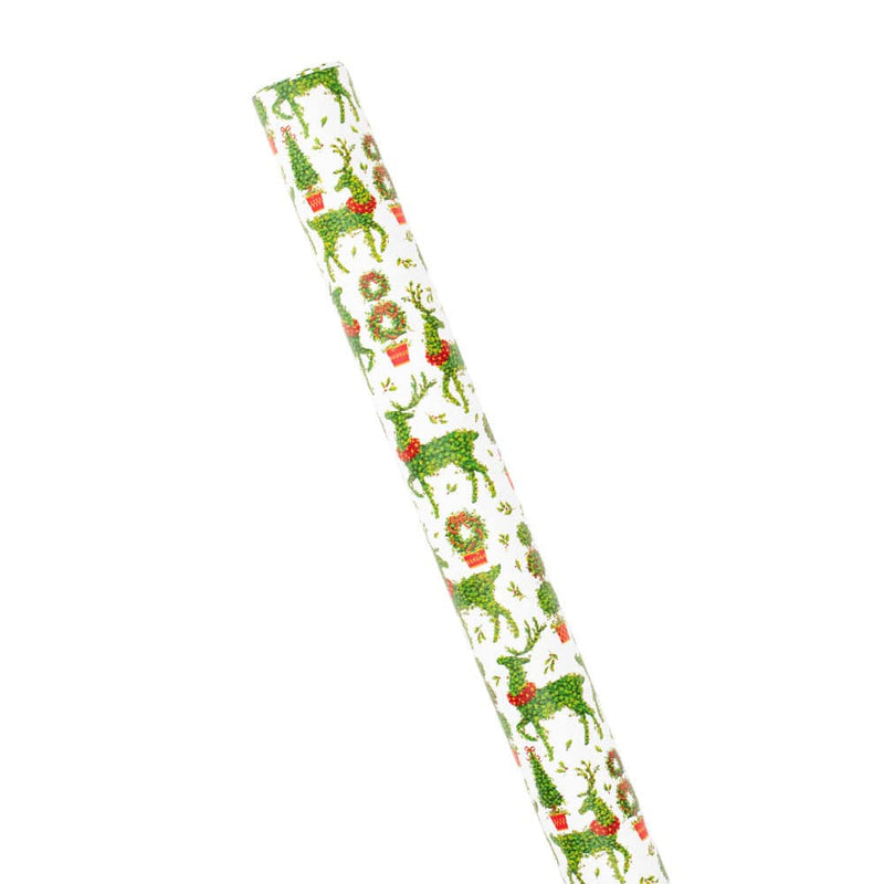 Caspari Animal Topiaries Gift Wrapping Paper - 30" X 8' Roll
