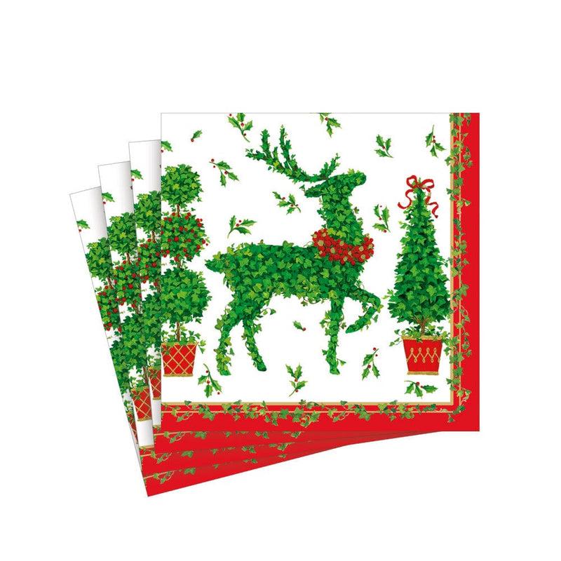 caspari Animal Topiaries Paper Cocktail Napkins - 20 Per Package