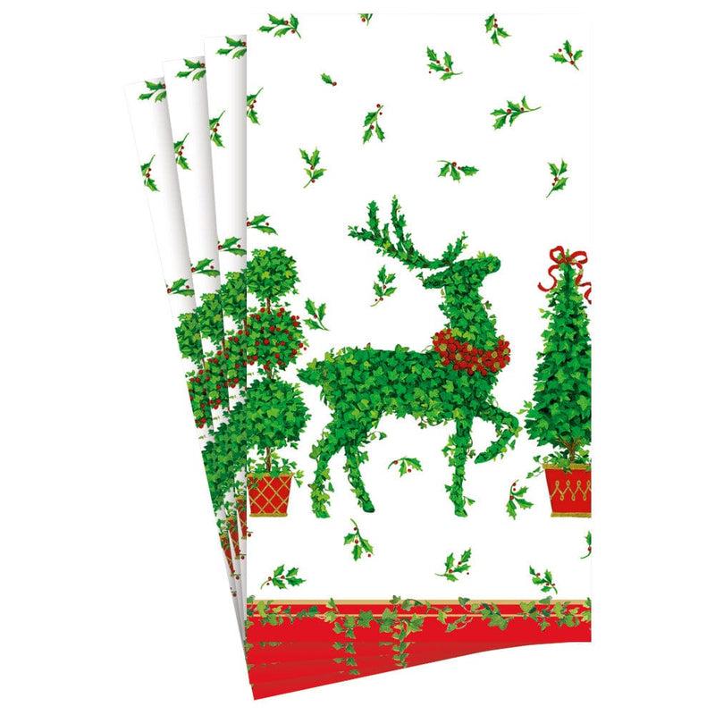 Caspari Animal Topiaries Paper Guest Towel Napkins - 15 Per Package