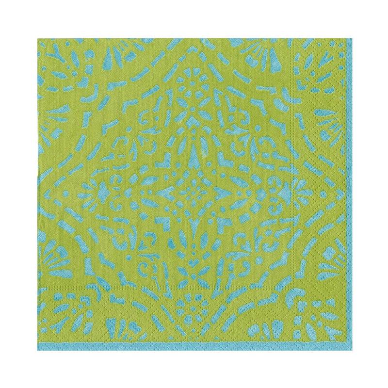 caspari Annika Luncheon Napkins in Green - 20 Per Package