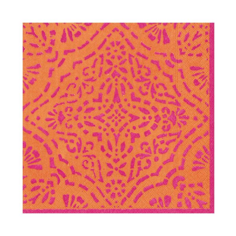 caspari Annika Luncheon Napkins in Orange - 20 Per Package