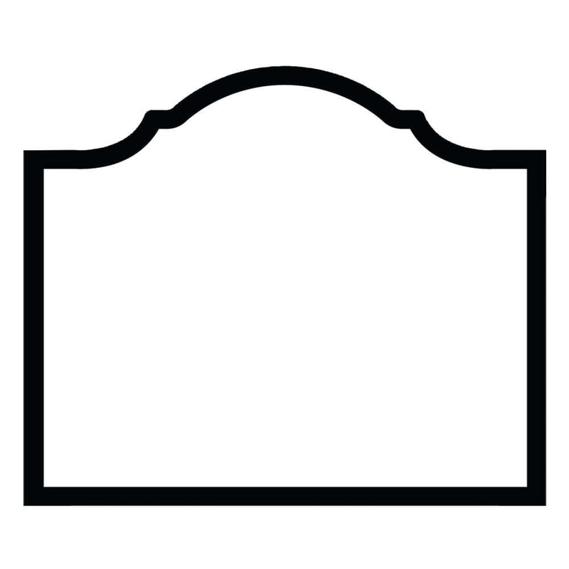 Caspari Arch Die-Cut Place Cards In Black Foil - 8 Per Package