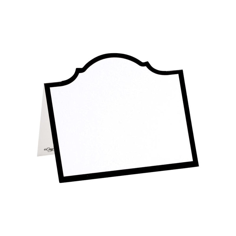 caspari Arch Die-Cut Place Cards in Black Foil - 8 Per Package