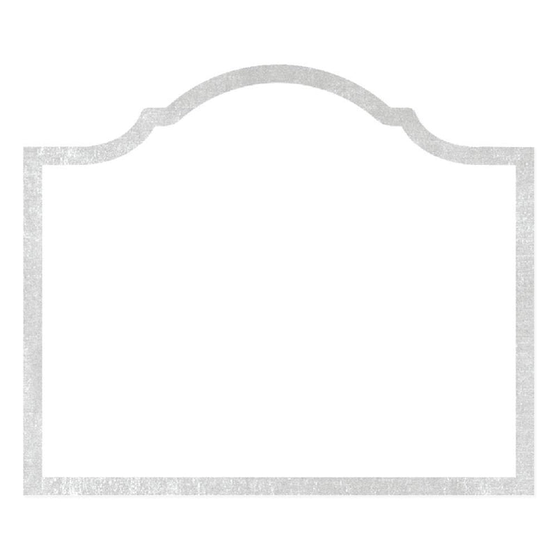 Caspari Arch Die-Cut Place Cards In Silver Foil - 8 Per Package
