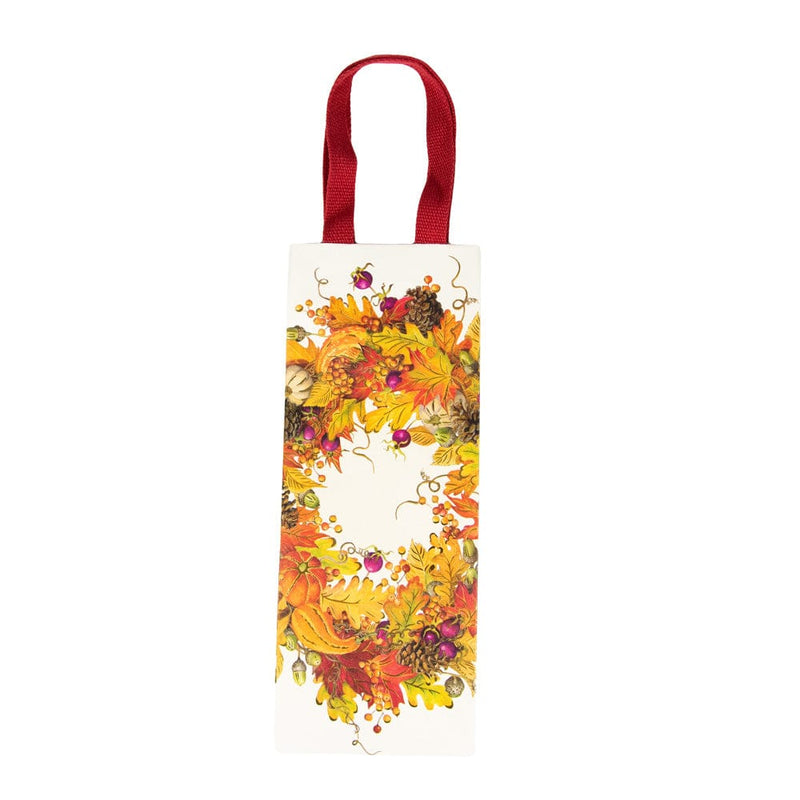 caspari Autumn Garland Wine & Bottle Gift Bags - 1 Each
