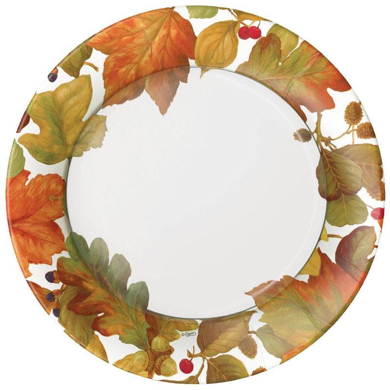 caspari Autumn Leaves II Paper Dinner Plates - 8 Per Package