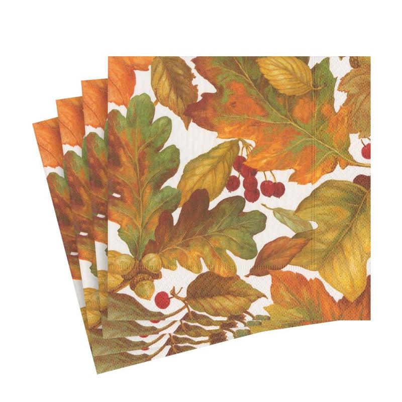 Caspari Autumn Leaves II Paper Luncheon Napkins - 20 Per Package