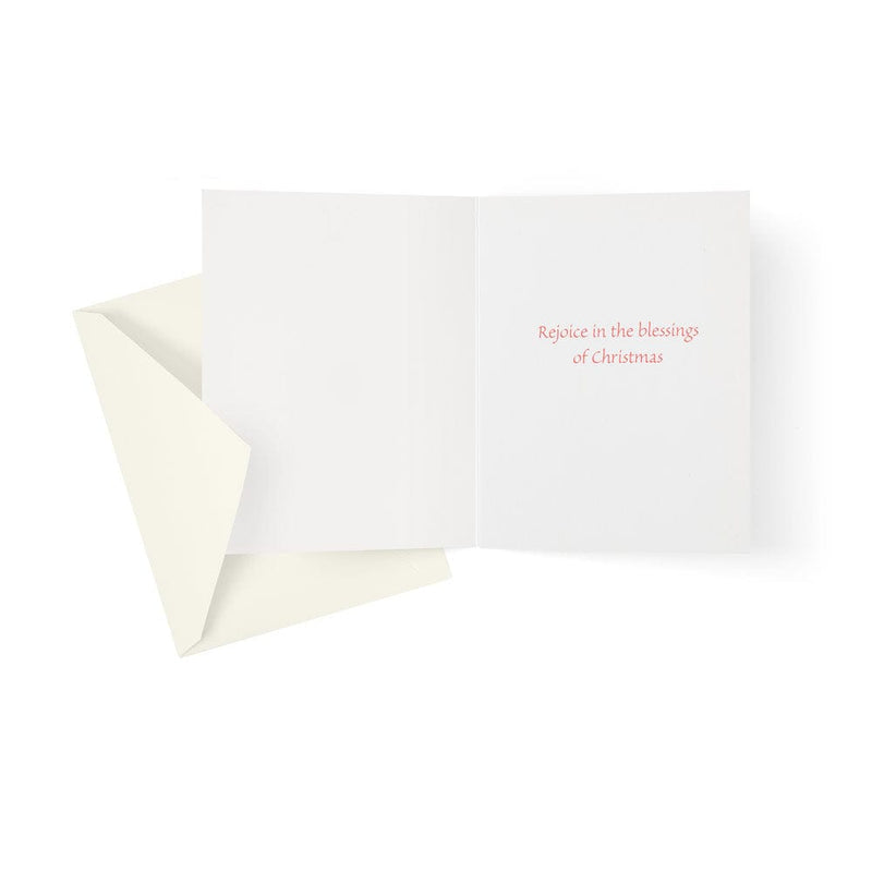 Caspari Baby In Manger Under A Blue Sky Mini Boxed Christmas Cards - 15 Cards & 15 Envelopes