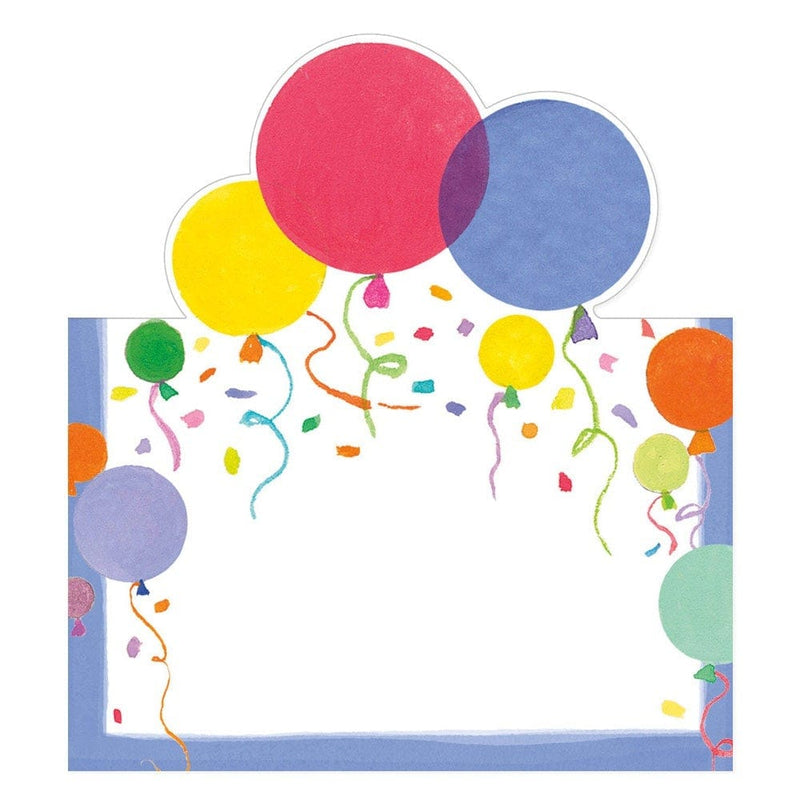 caspari Balloons and Confetti Die-Cut Place Cards - 8 Per Package