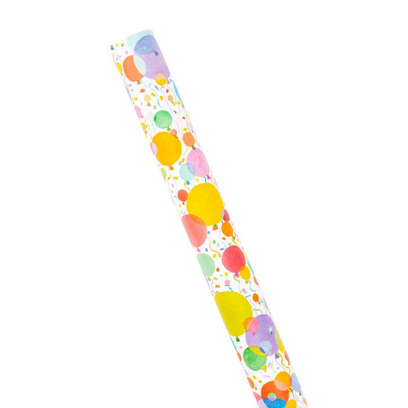 Caspari Balloons And Confetti Gift Wrapping Paper - 30" X 8' Roll