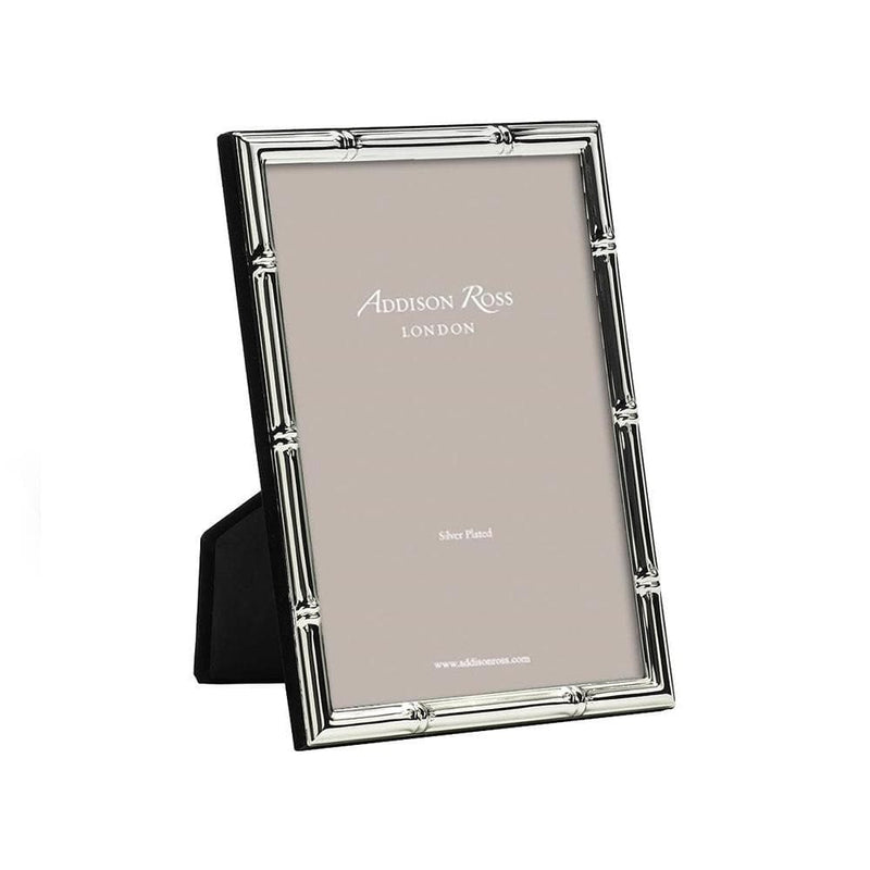 Caspari Bamboo 4" X 6" Picture Frame In Silver - 1 Each