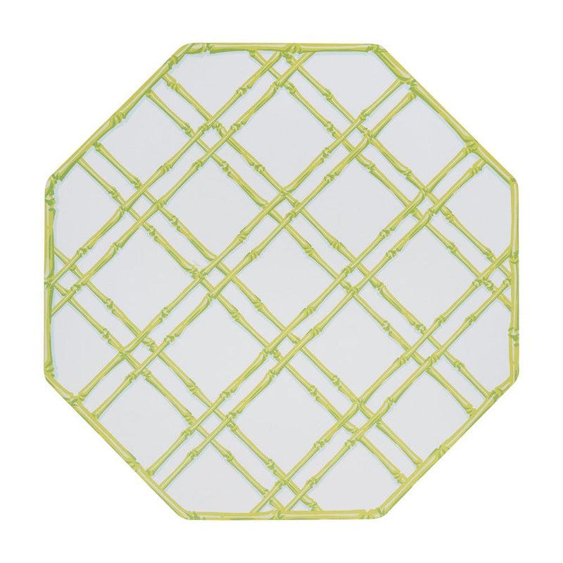 Caspari Bamboo Screen Moss Green Placemats - 12 Per Package