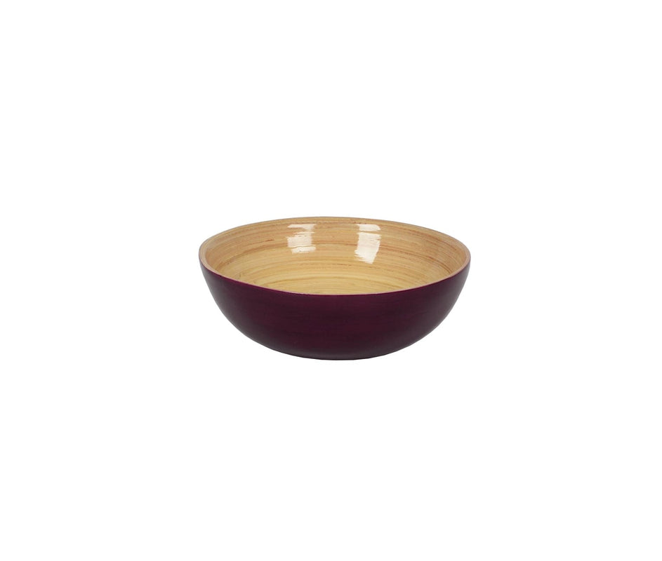 caspari Bamboo Small Salad Bowl in Blackberry - 1 each