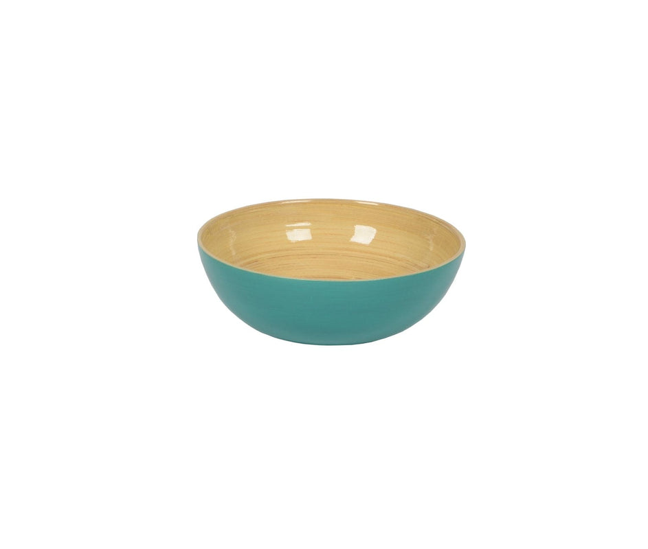 caspari Bamboo Small Salad Bowl in Light Blue - 1 each