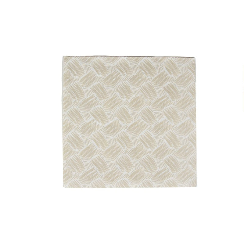 Caspari Basketry Flax Paper Linen Dinner Napkins - 12 Per Package