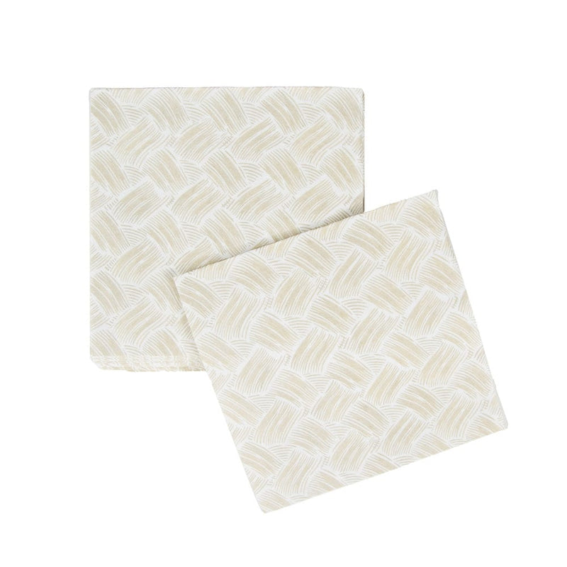 Caspari Basketry Flax Paper Linen Luncheon Napkins - 15 Per Package