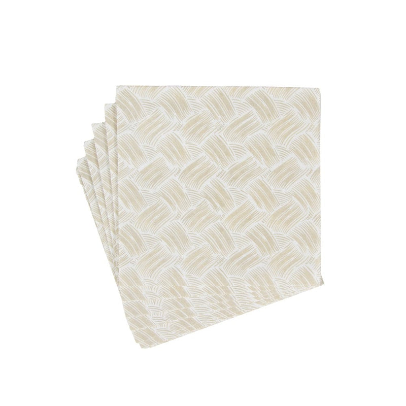 Caspari Basketry Flax Paper Linen Luncheon Napkins - 15 Per Package