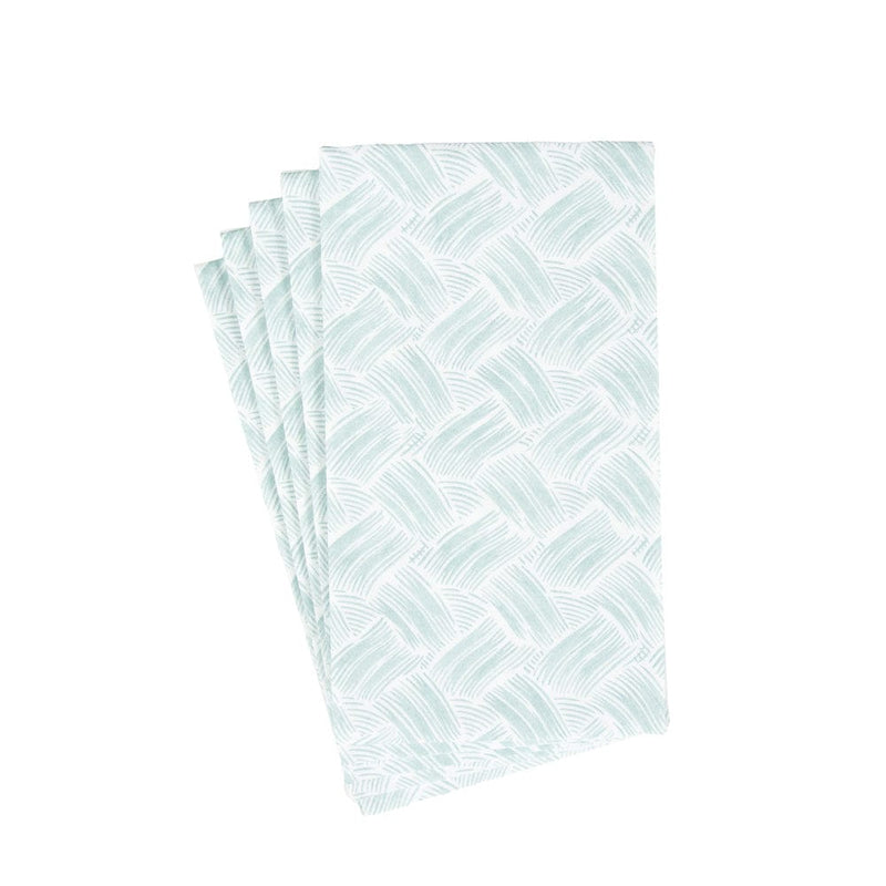 Caspari Basketry Mist Paper Linen Guest Towel Napkins - 12 Per Package