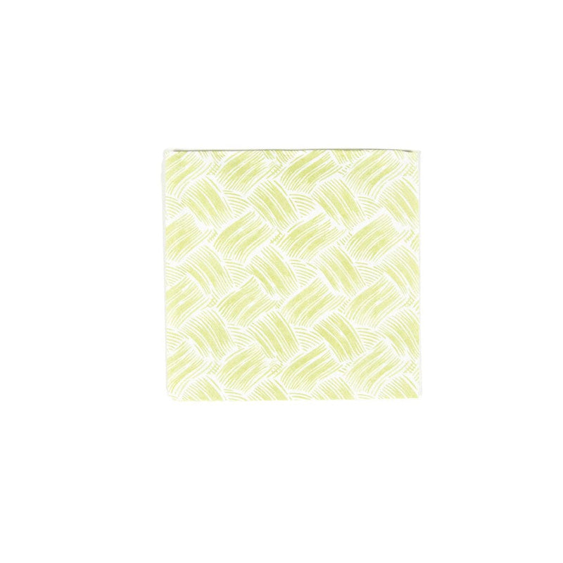 caspari Basketry Moss Green Paper Linen Cocktail Napkins - 15 Per Package
