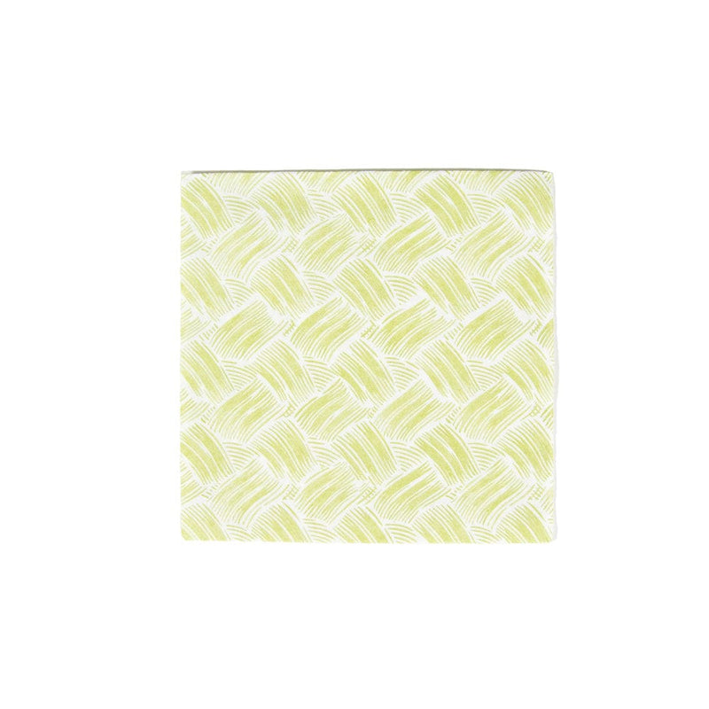 caspari Basketry Moss Green Paper Linen Luncheon Napkins - 15 Per Package