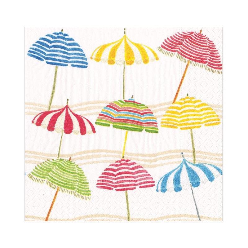 caspari Beach Umbrellas Paper Luncheon Napkins - 20 Per Package