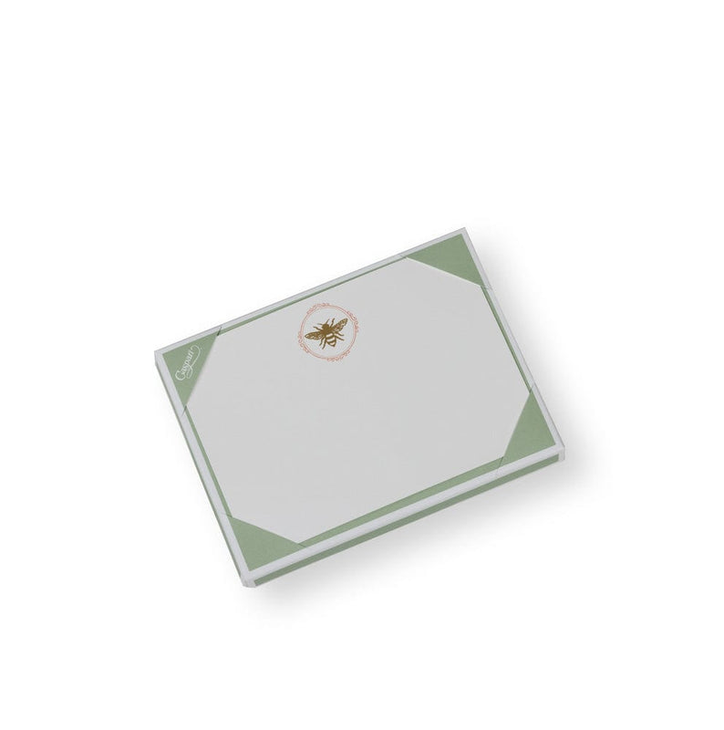 caspari Bee Crest Foil Correspondence Cards - 12 Per Package