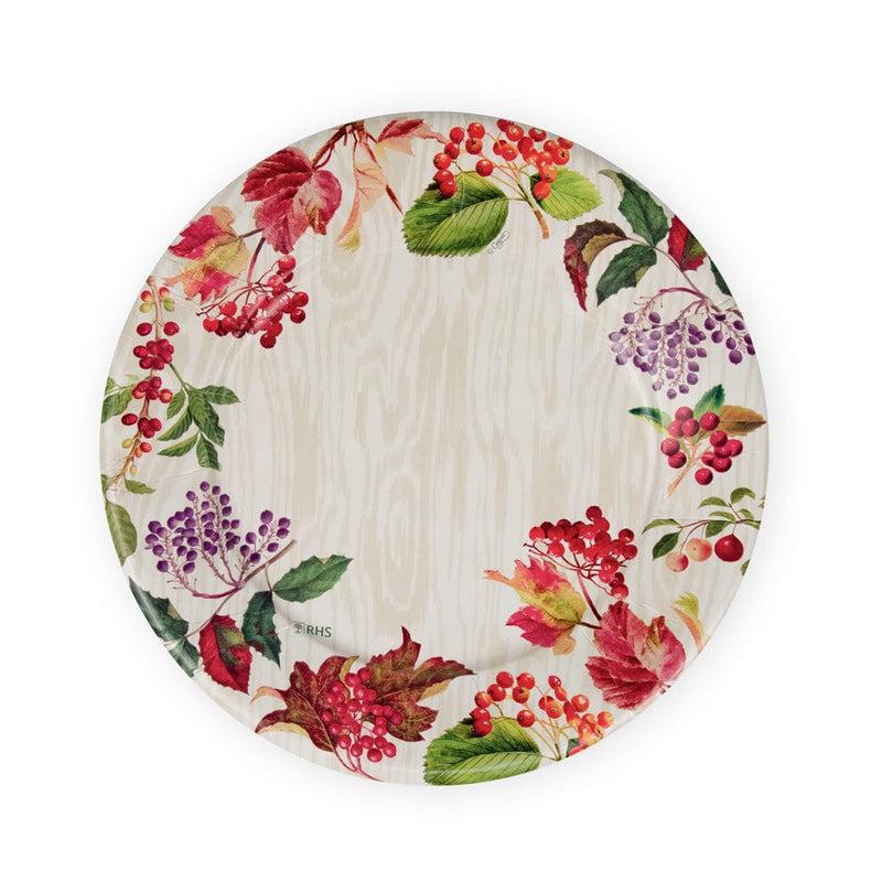 caspari Berry Botanical Taupe Dinner Plates - 8 Per Package