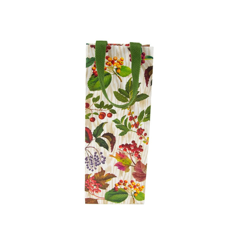 Caspari Berry Botanical Wine & Bottle Gift Bags - 1 Each