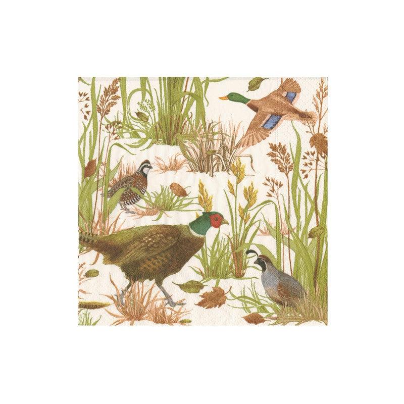 caspari Birds Of A Feather Boxed Cocktail Napkins - 40 Per Box