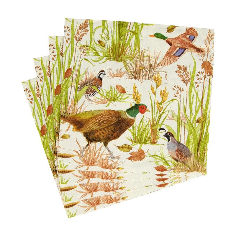 Caspari Birds Of A Feather Luncheon Napkins - 20 Per Package
