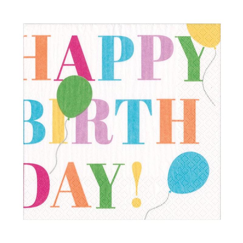 caspari Birthday Surprise Luncheon Napkins in White - 20 Per Package