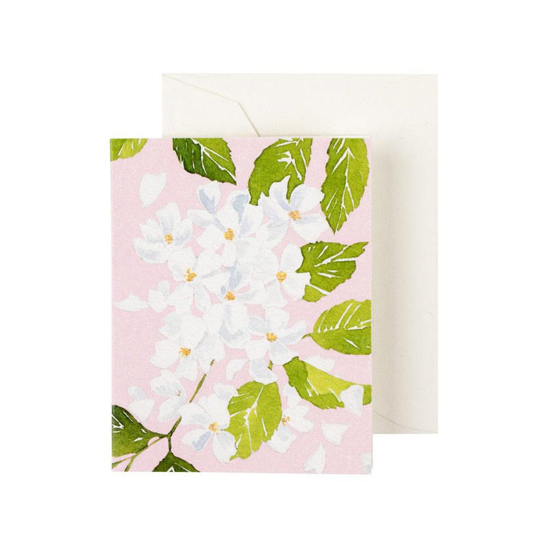 caspari Blanc De Blancs Gift Enclosure Cards - 4 Mini Cards & 4 Envelopes