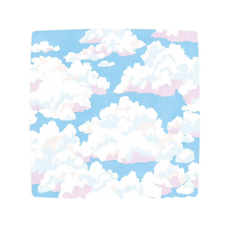 caspari Blue Skies Square Paper Salad & Dessert Plates - 8 Per Package