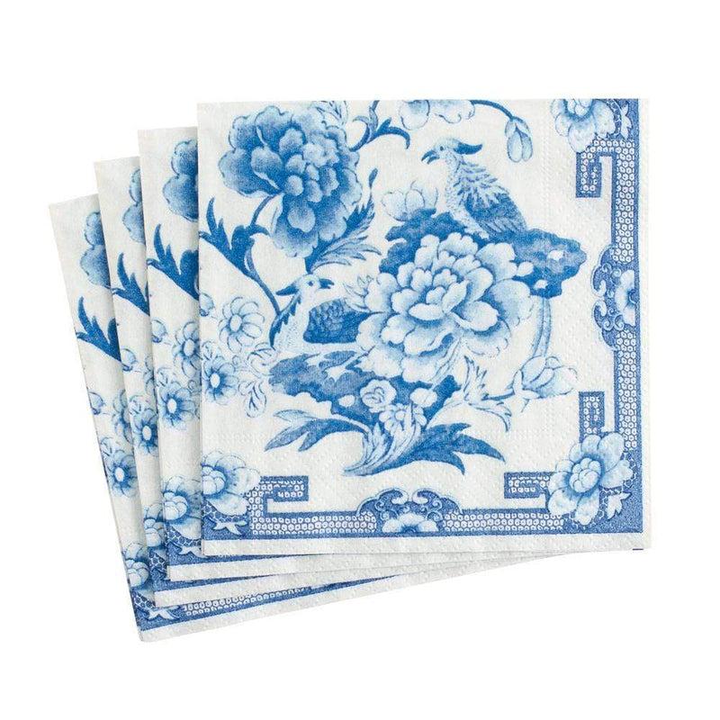 caspari Blue & White Paper Cocktail Napkins - 20 Per Package