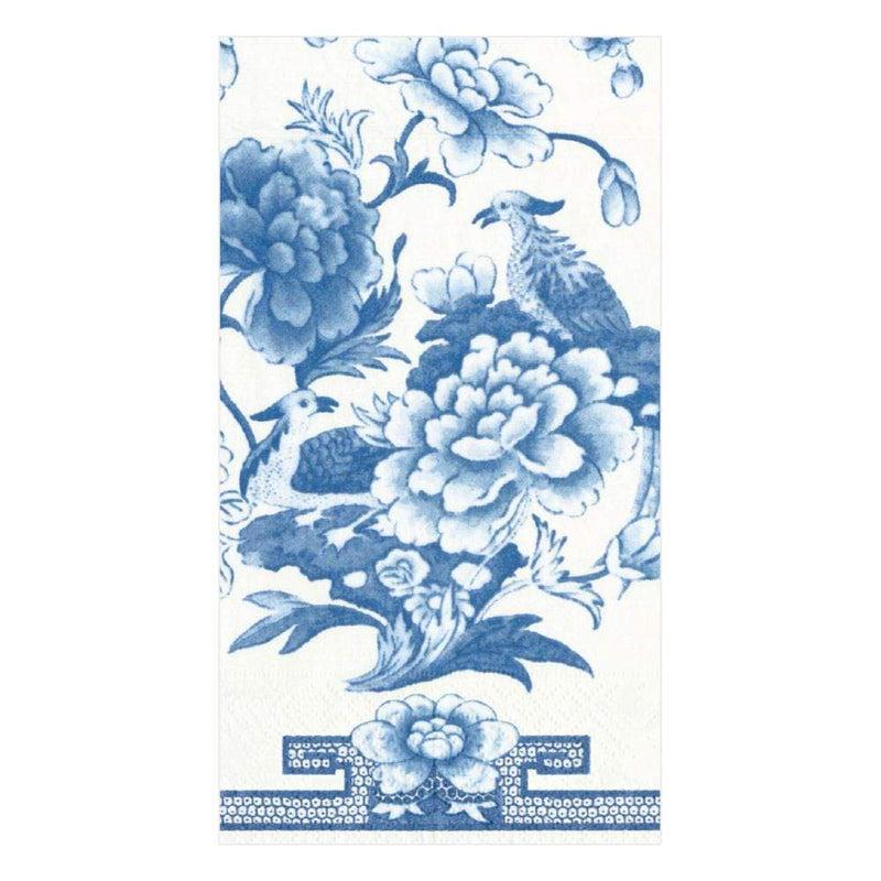 Caspari Blue & White Paper Guest Towel Napkins - 15 Per Package