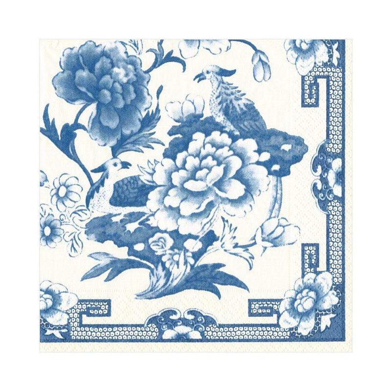 caspari Blue & White Paper Luncheon Napkins - 20 Per Package